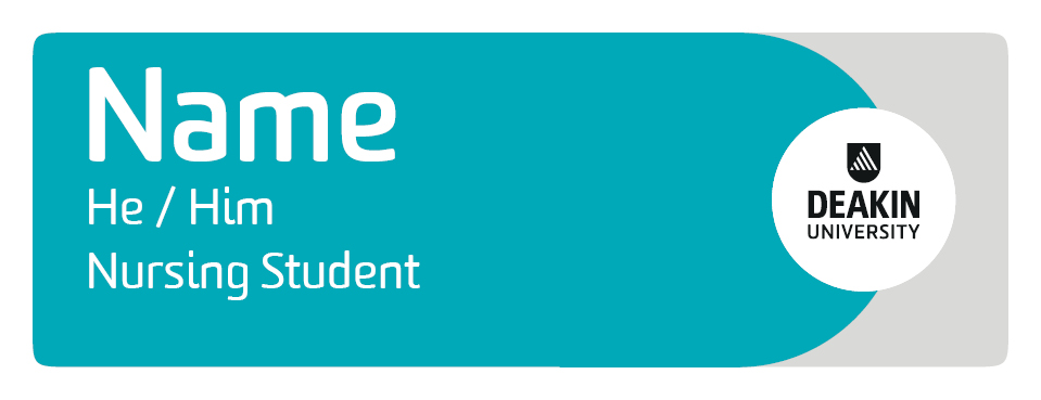 7626 Deakin Student Badge White DCS Domed - Magnet