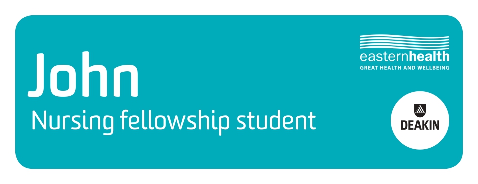 7626 Nursing Fellowship Student Eastern Health Duel White DCS Domed - Magnet