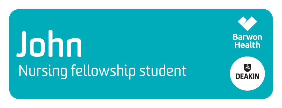 7626 Nursing Fellowship Student Barwon Health White DCS Domed - Cropin